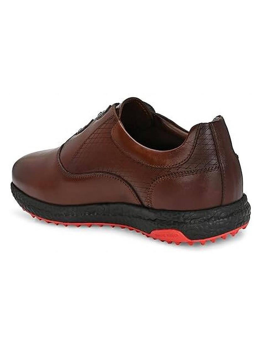hitcaro men's premium leather pull - on professional golf shoes - 21998669 - Standard Image - 2