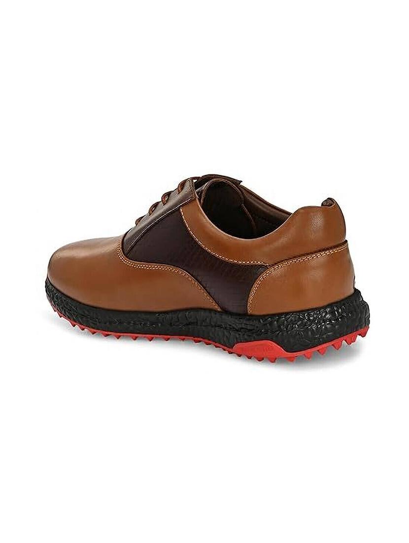 hitcaro men's premium leather lace - up professional golf shoes - 21998672 - Standard Image - 2