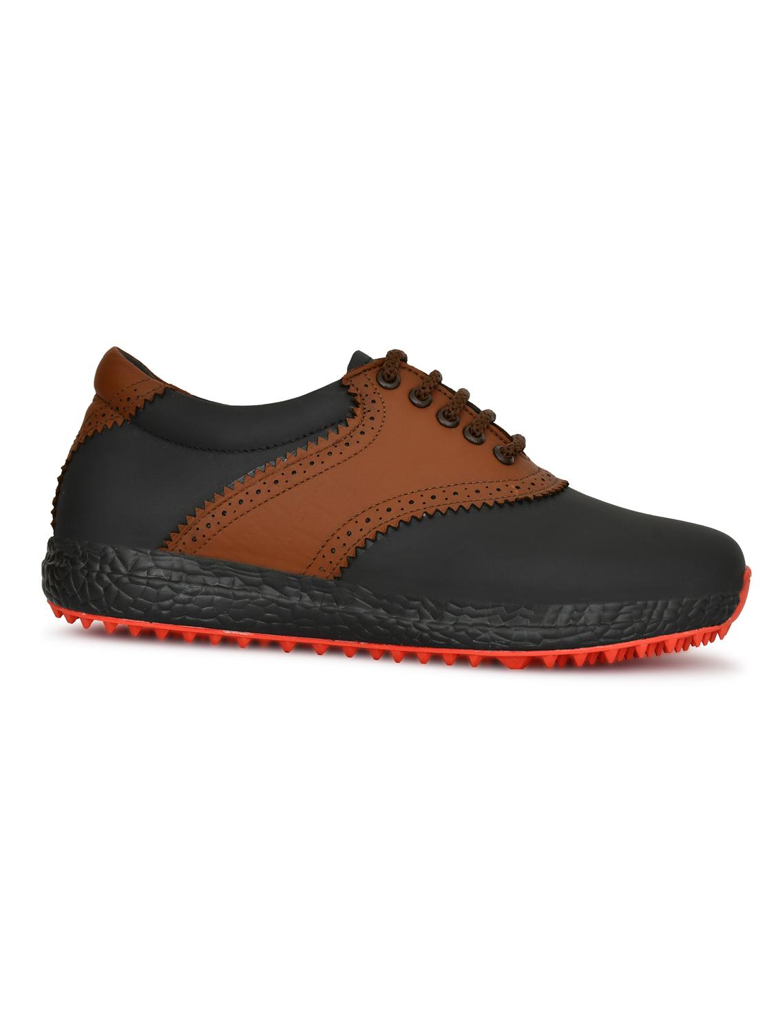 hitcaro men's premium leather lace - up professional golf shoes - 21998674 - Standard Image - 2