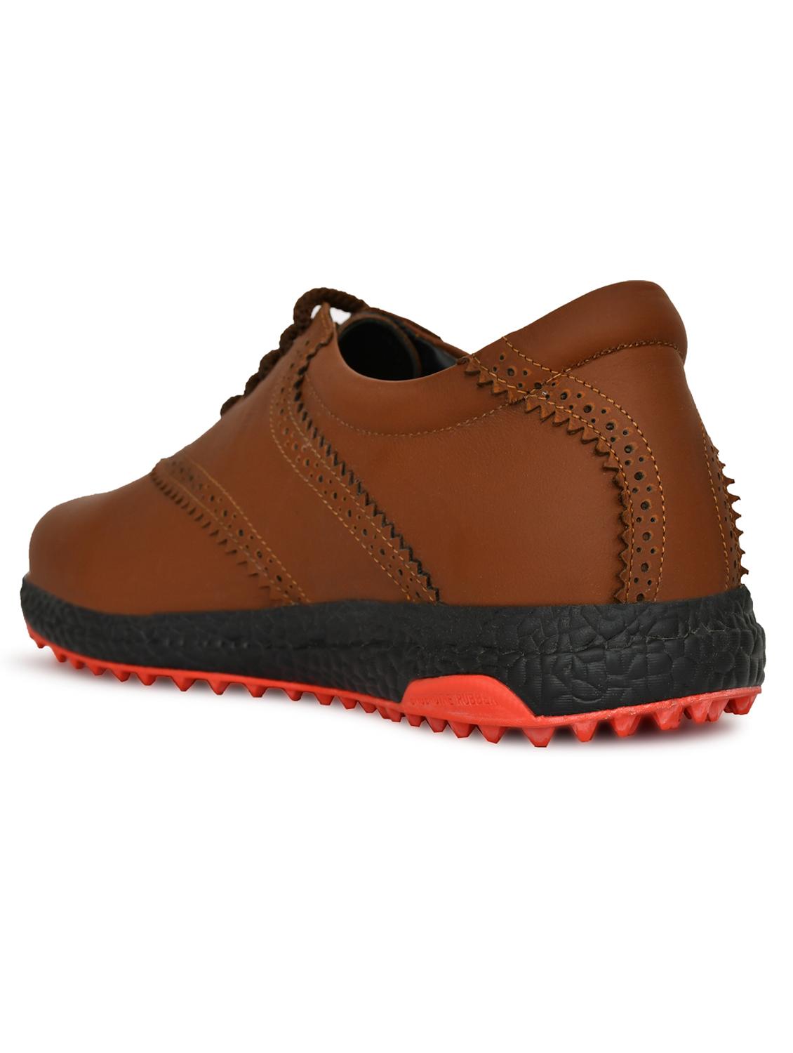 hitcaro men's premium leather lace - up professional golf shoes - 21998677 - Standard Image - 2