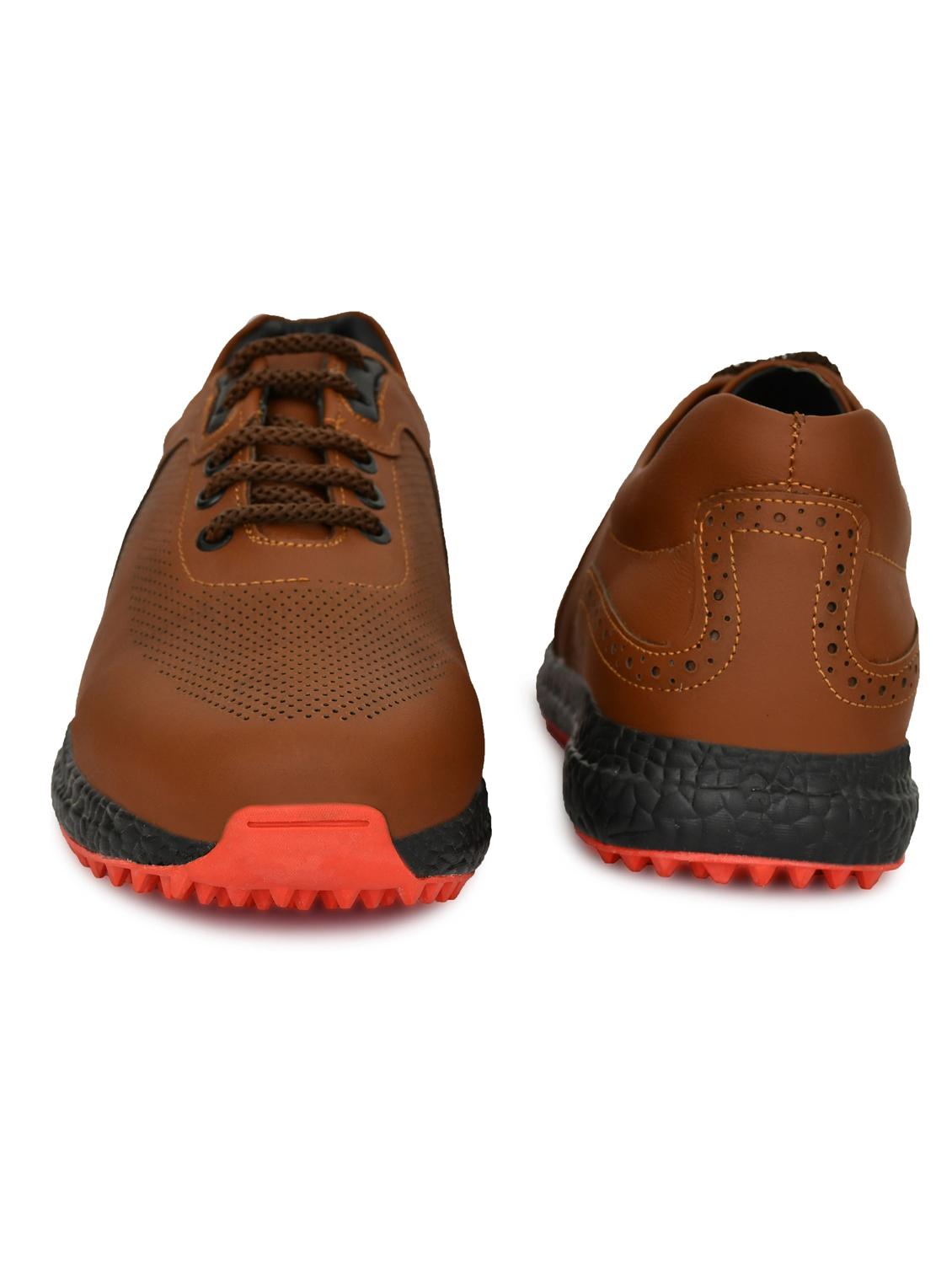 hitcaro men's premium leather lace - up professional golf shoes - 21998682 - Standard Image - 2