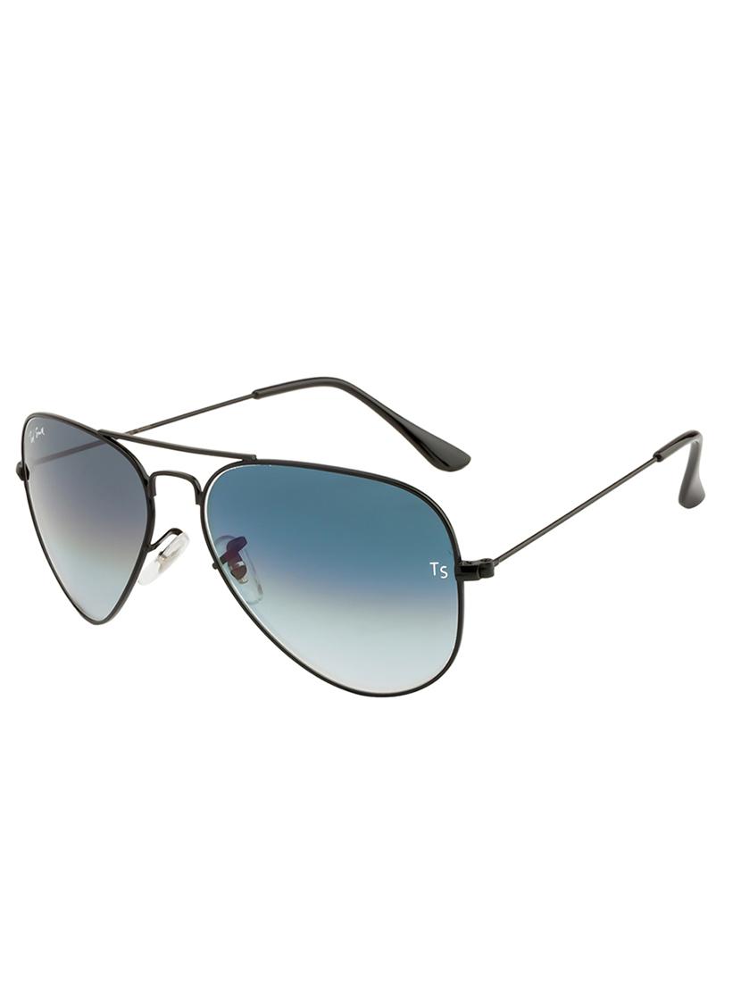 ted smith unisex aviator sunglasses with uv protected blue graded lens color - 21998684 - Standard Image - 2