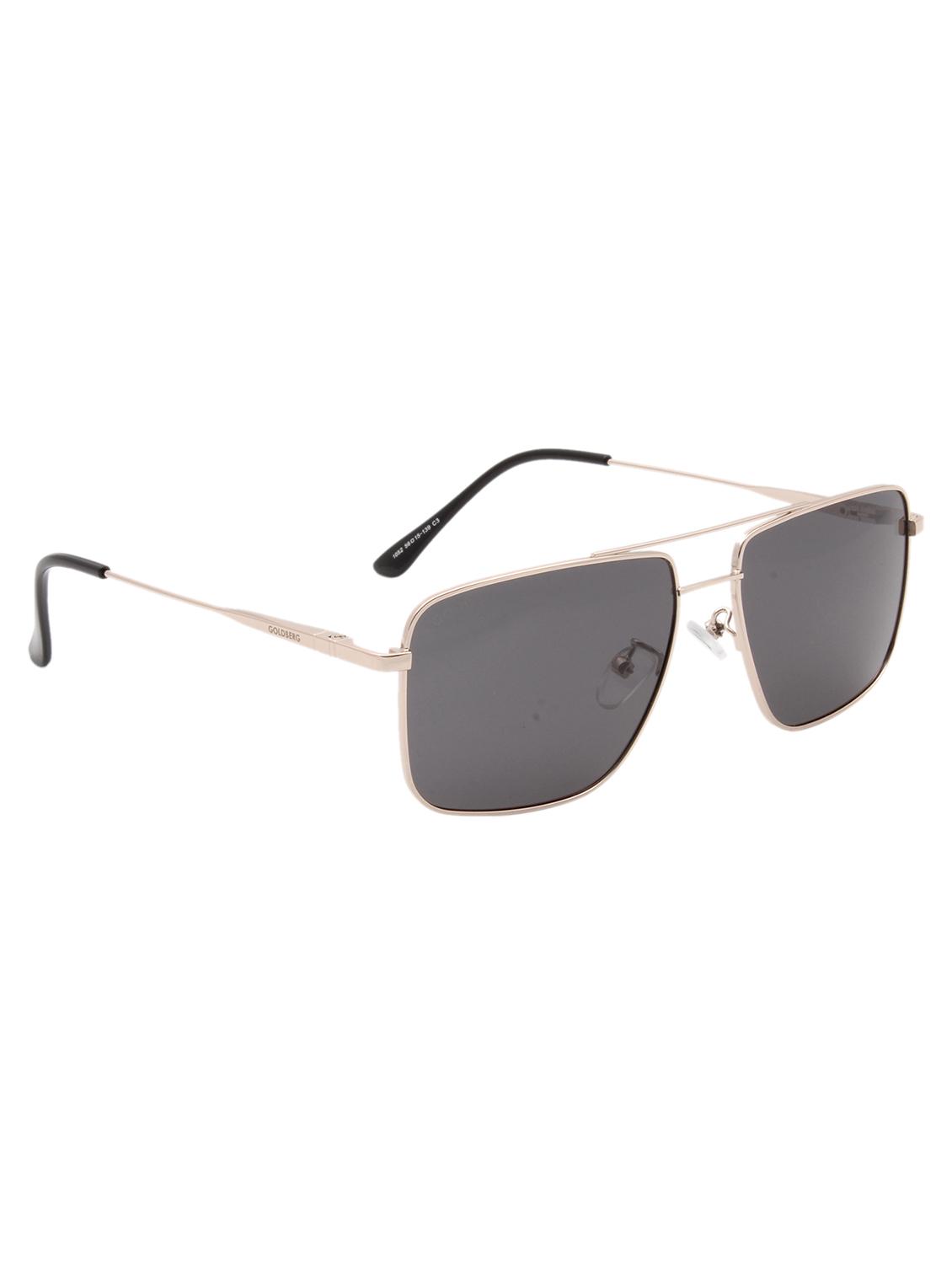 gold berg grey lens & gold-toned aviator sunglasses with uv protected lens - 21998702 - Standard Image - 2