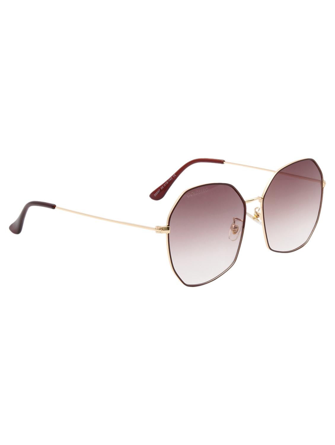gold berg brown & gold-toned square sunglasses with uv protected lens - 21998711 - Standard Image - 2