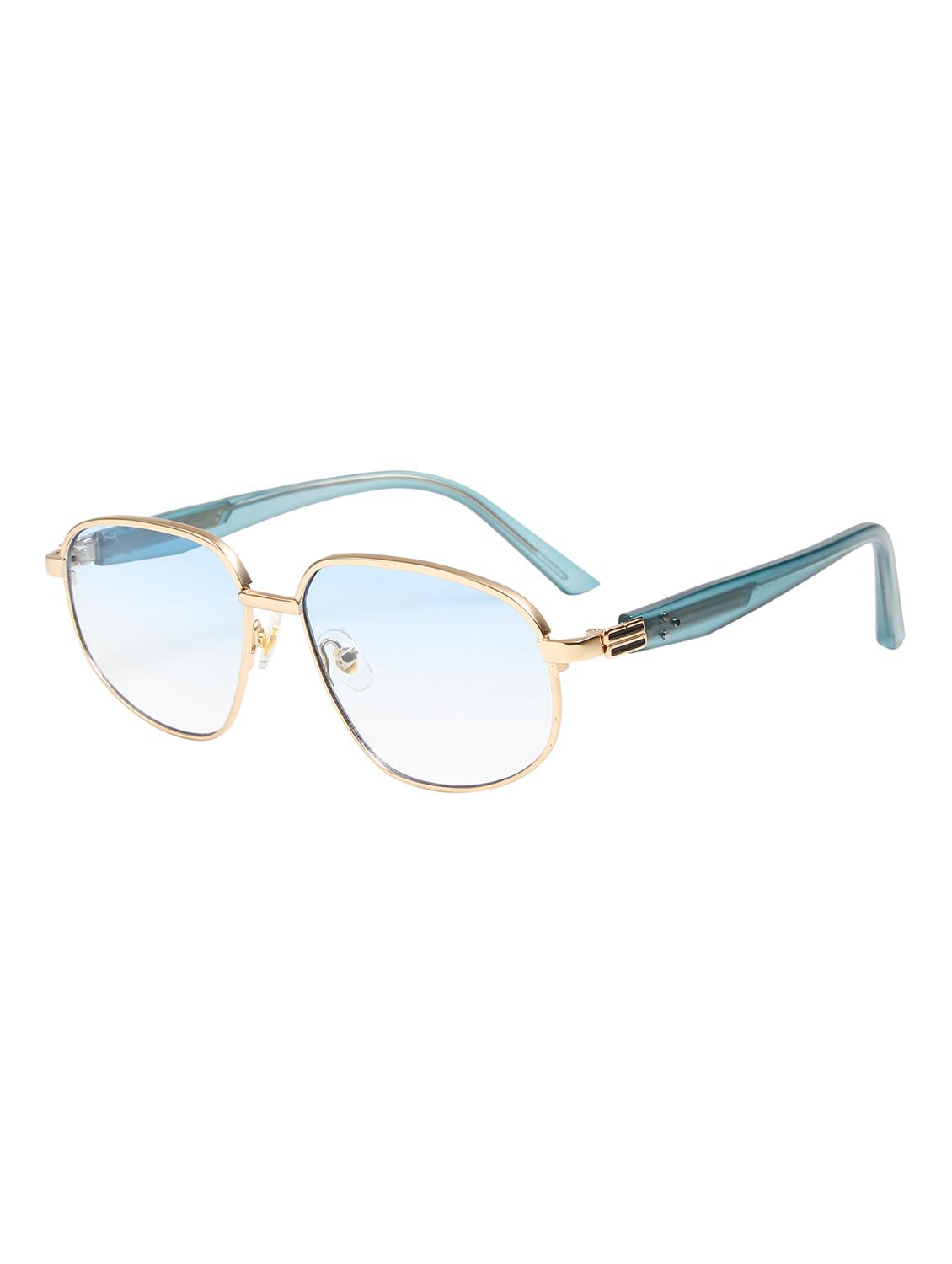 ted smith unisex aesthetic-bold gold-blue aviator sunglasses with uv protected lens - 21998738 - Standard Image - 2