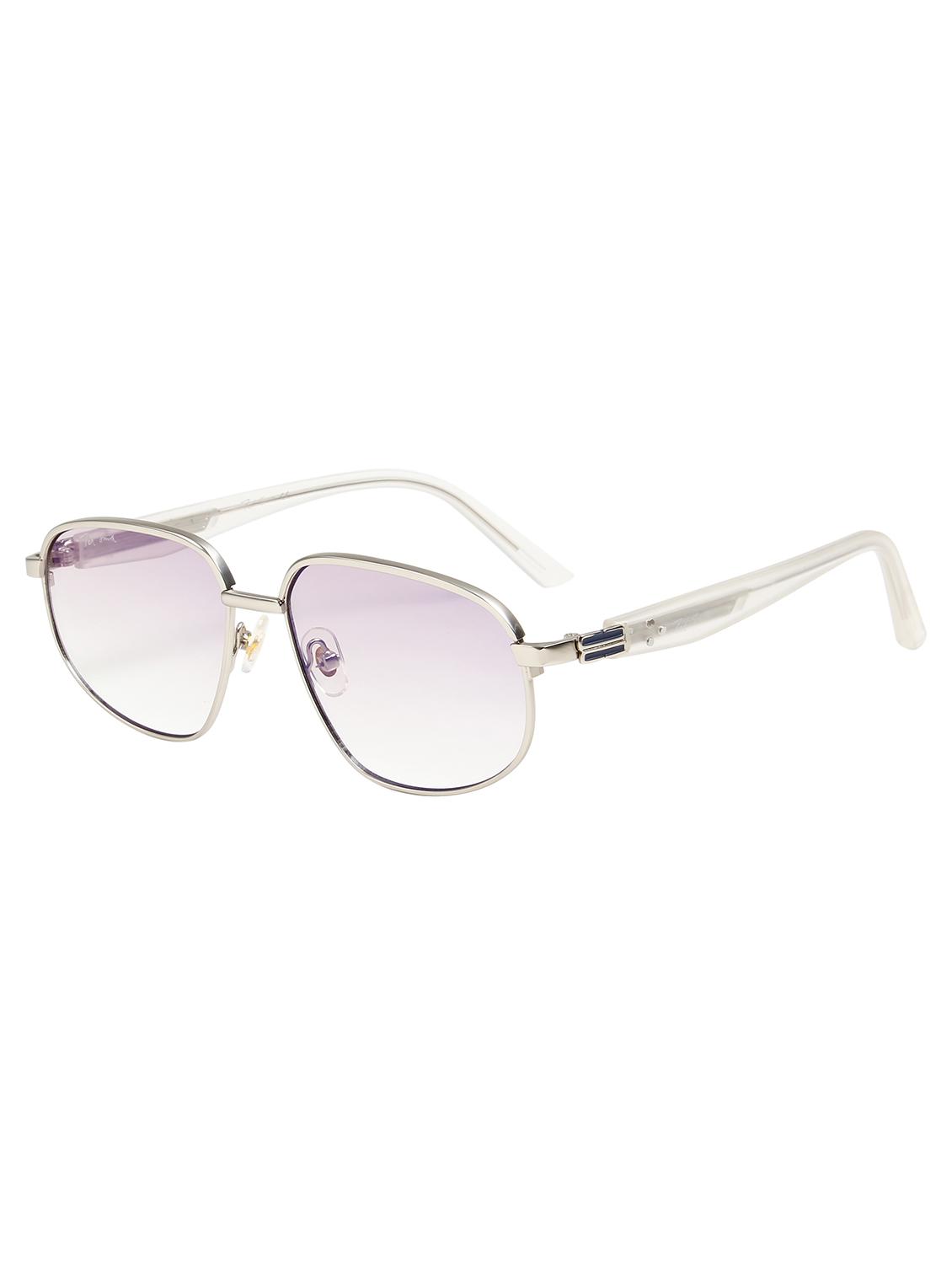 ted smith unisex aesthetic-bold silver aviator sunglasses with uv protected lens - 21998739 - Standard Image - 2