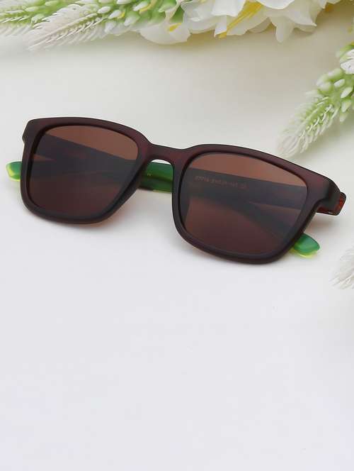ted smith unisex aesthetic-brat brown sports sunglasses with polarized lens - 21998740 - Standard Image - 0