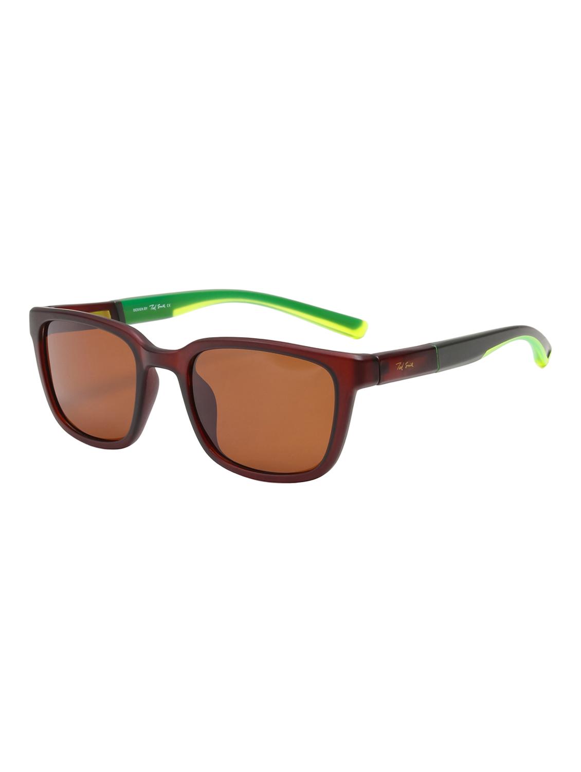 ted smith unisex aesthetic-brat brown sports sunglasses with polarized lens - 21998740 - Standard Image - 2