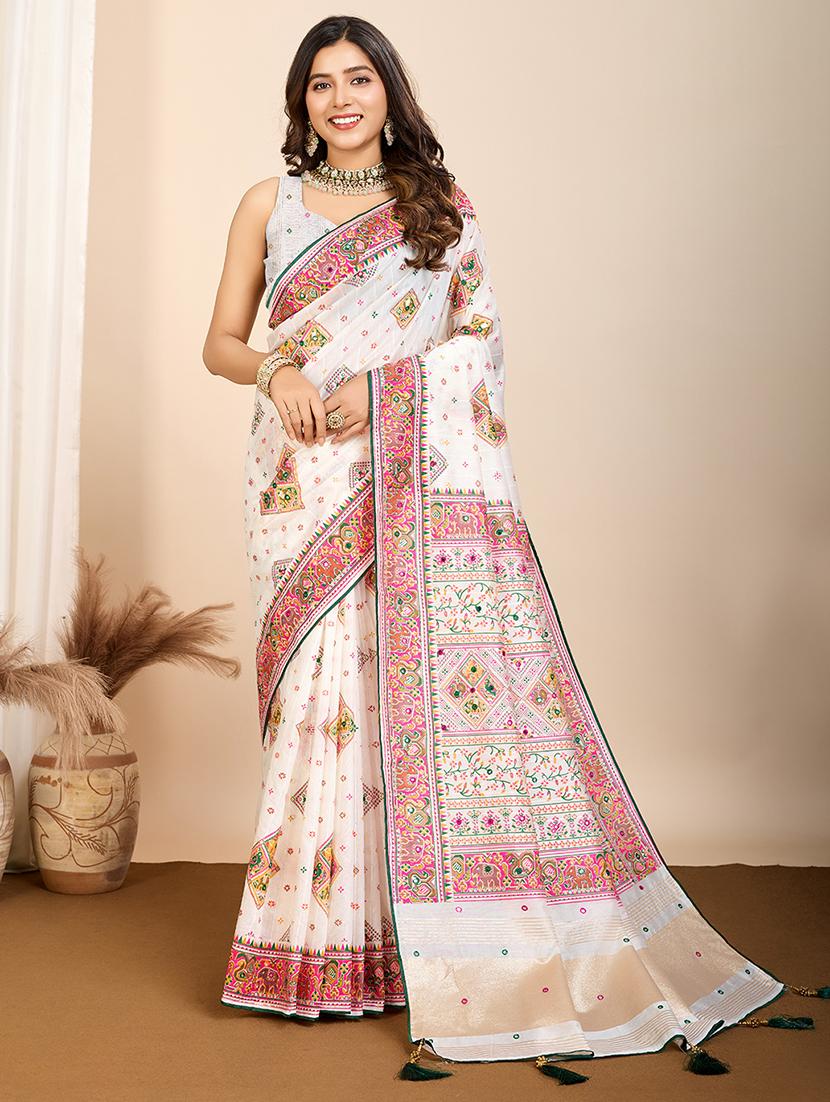 women self design bordered saree with blouse - 21998788 -  Zoom Image - 0