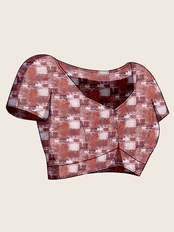 women printed casual wear saree with blouse - 21998805 -  Standard Image - 2