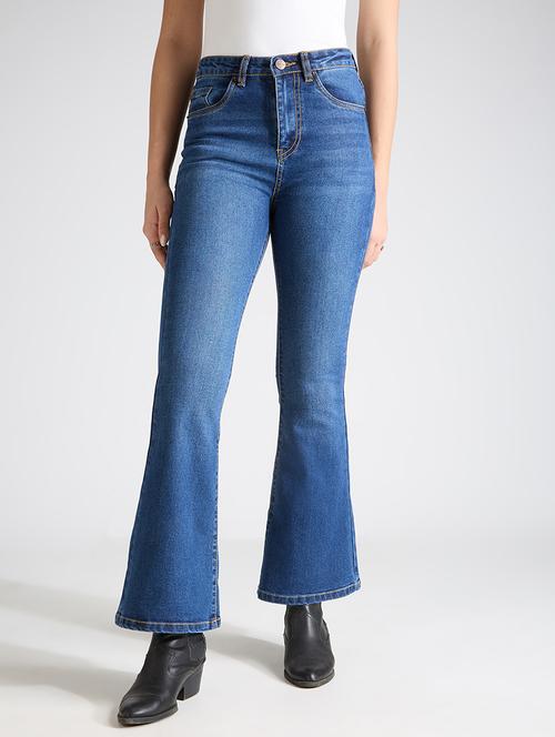 womem solid high rise bootcut jean - 21998822 - Standard Image - 0