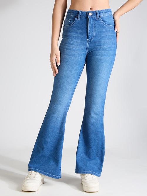 womem solid high rise bootcut jean - 21998823 -  Standard Image - 0