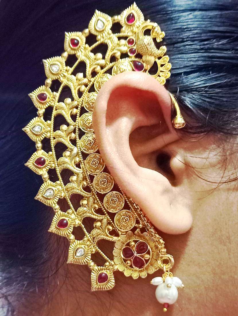 women gold metal earcuff earring - 21998834 - Zoom Image - 0