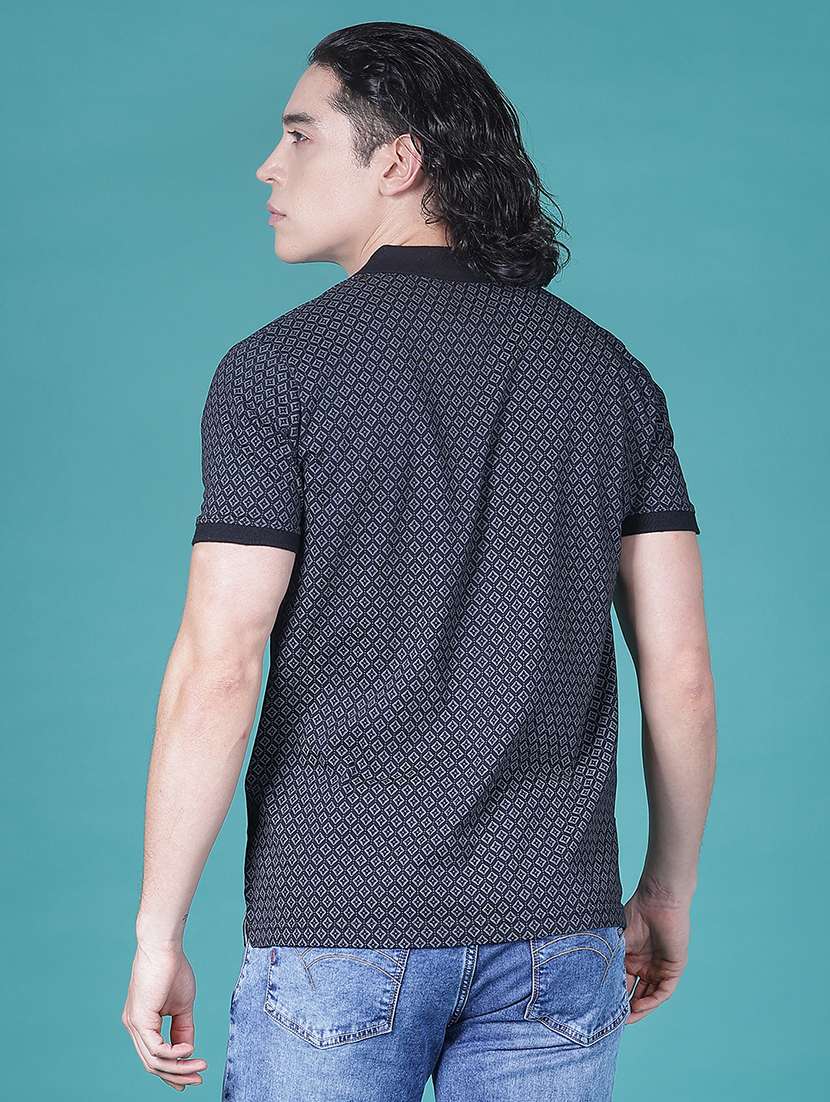 men printed short sleeve regular fit polo t-shirt - 21998968 -  Standard Image - 2