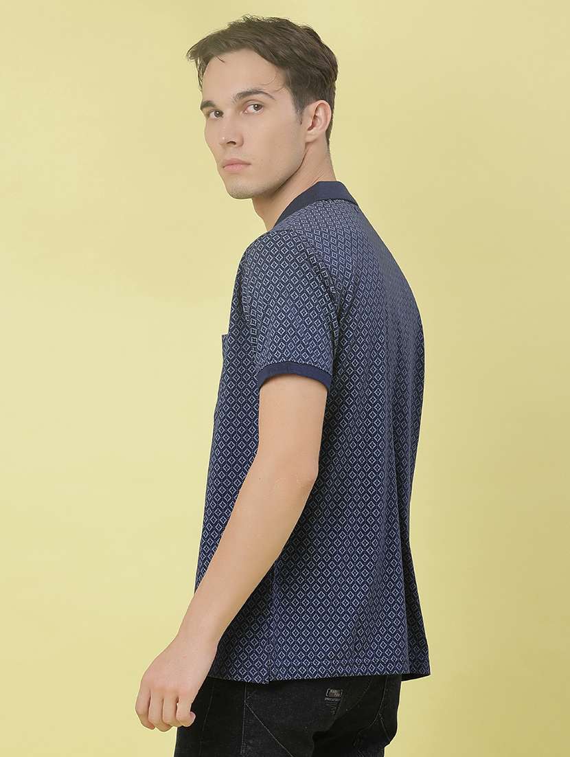 men printed short sleeve regular fit polo t-shirt - 21998992 -  Standard Image - 2
