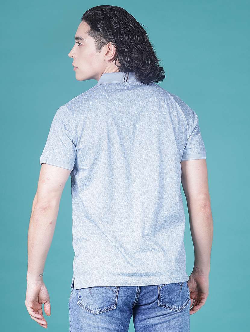 men printed short sleeve regular fit polo t-shirt - 21999070 -  Standard Image - 2