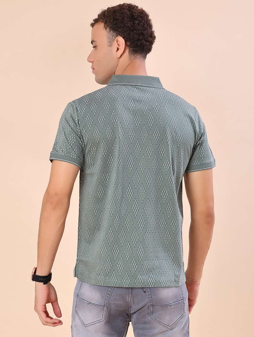 men printed short sleeve regular fit polo t-shirt - 21999073 -  Standard Image - 2