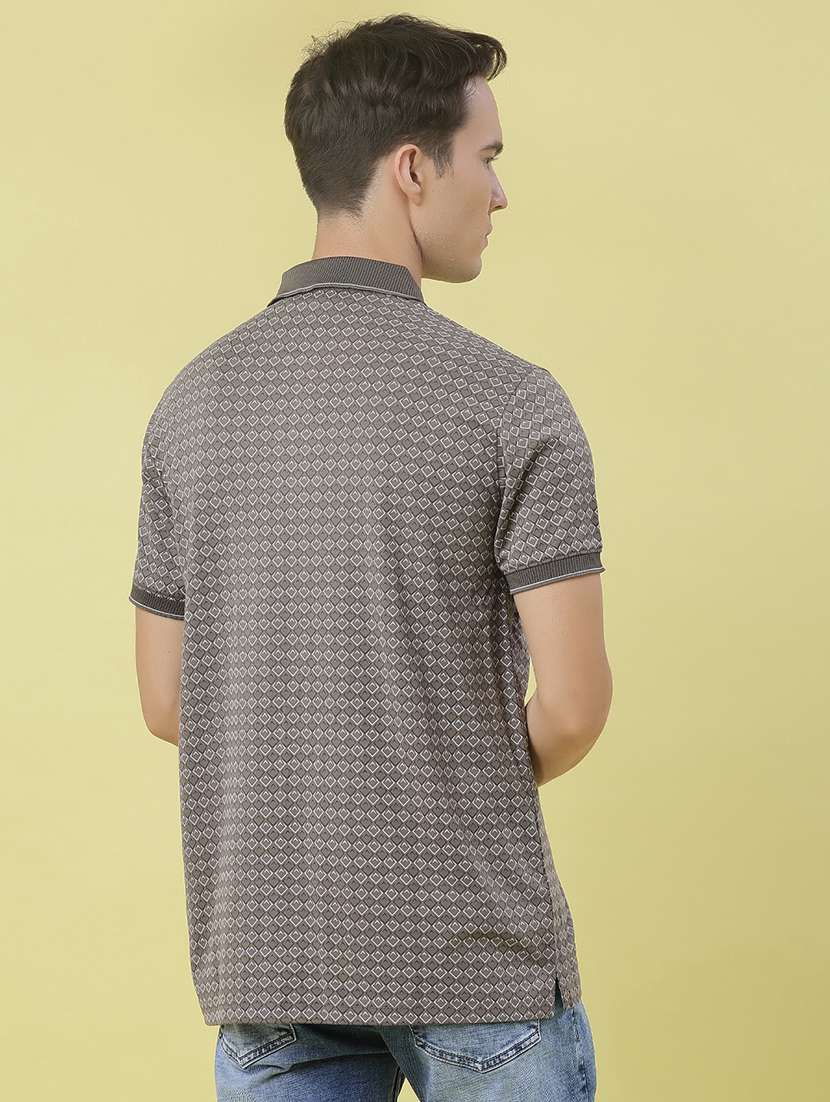 men printed short sleeve regular fit polo t-shirt - 21999077 -  Standard Image - 2