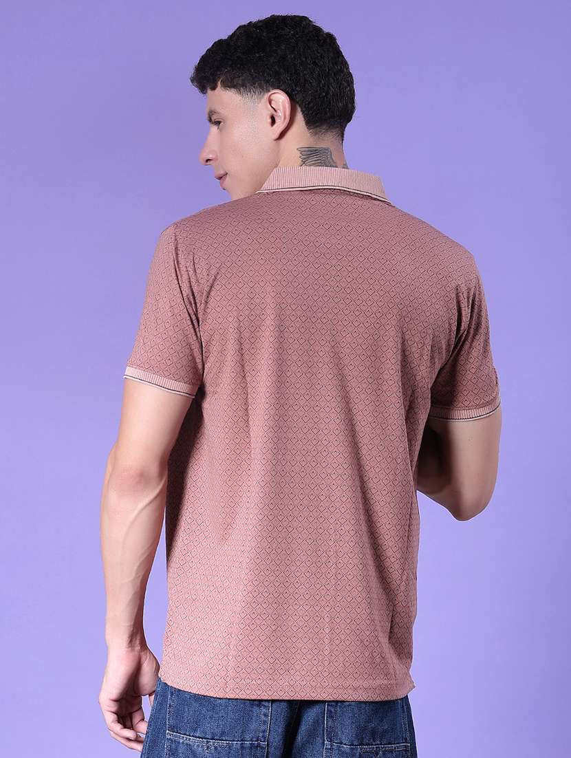 men printed short sleeve regular fit polo t-shirt - 21999078 -  Standard Image - 2