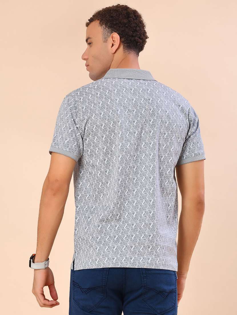 men printed short sleeve regular fit polo t-shirt - 21999117 -  Standard Image - 2