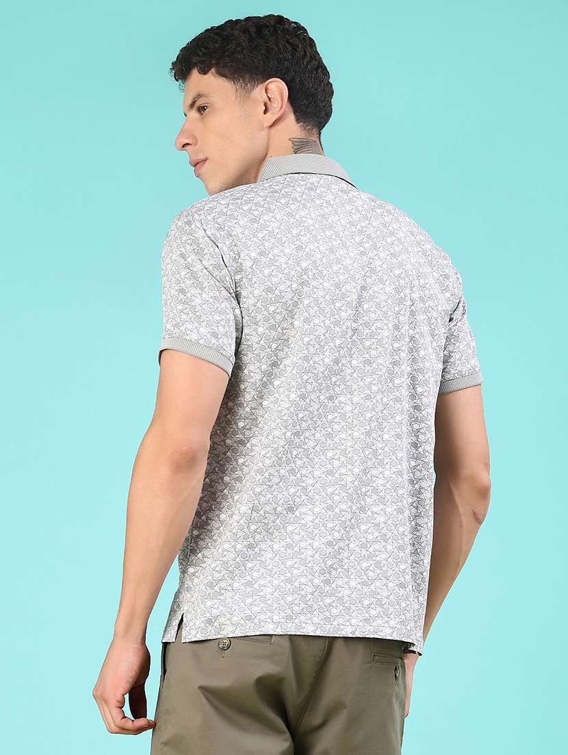 men printed short sleeve regular fit polo t-shirt - 21999121 - Standard Image - 2