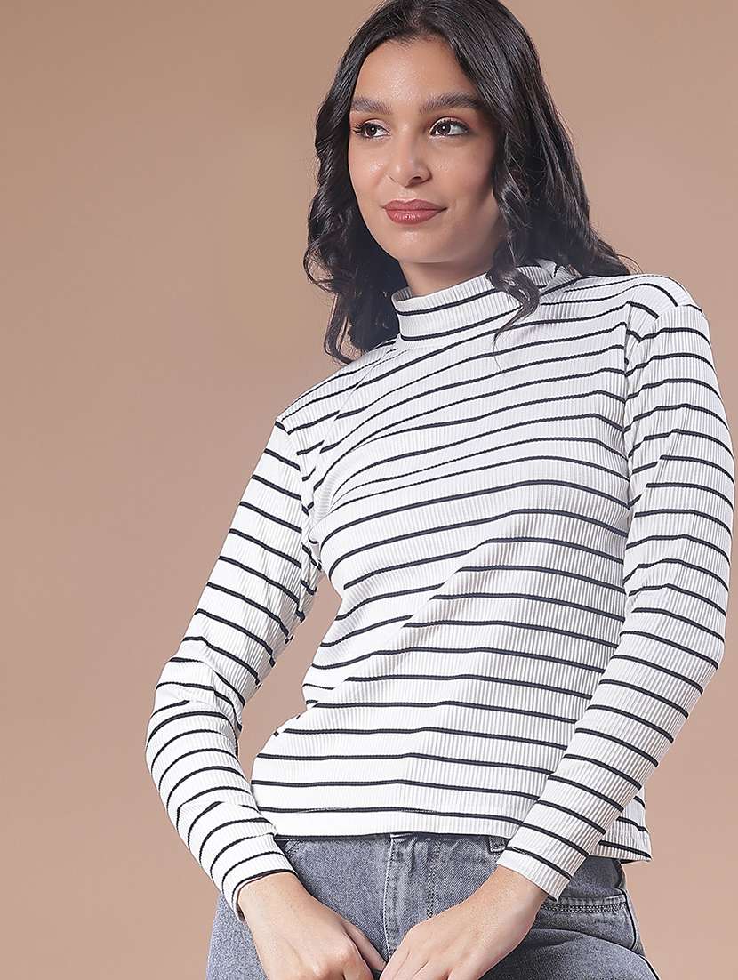women striped long sleeve t-shirt