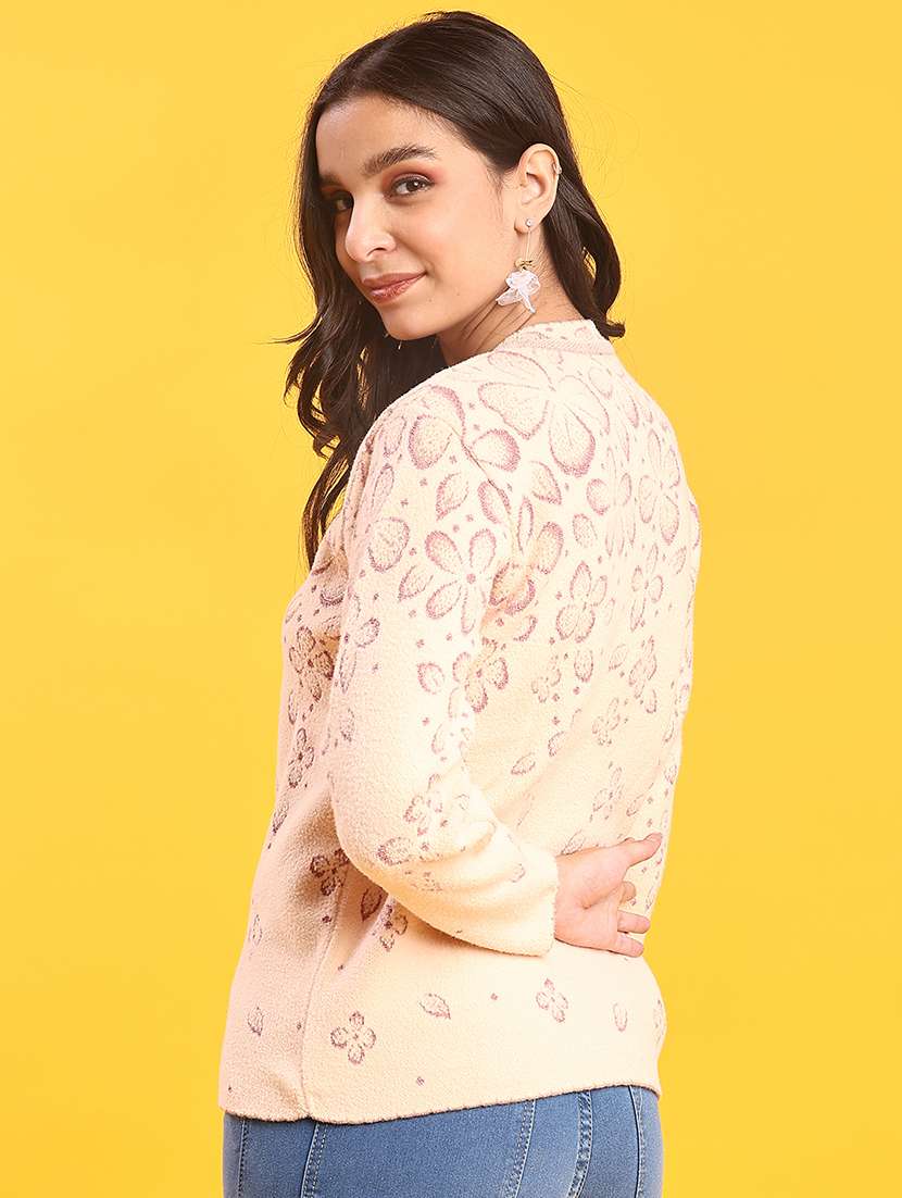 women self design long sleeve cardigan - 21999217 -  Standard Image - 2