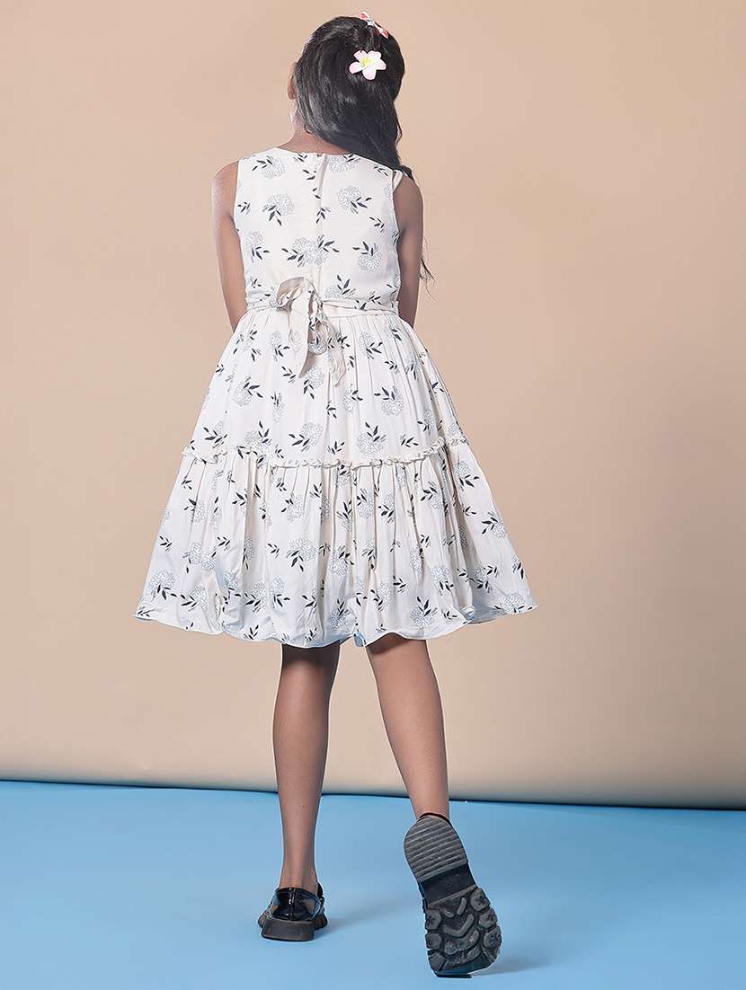 girls floral printed sleeveless frock - 21999229 -  Standard Image - 2