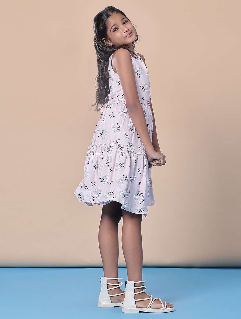 girls floral printed sleeveless frock - 21999238 -  Standard Image - 2