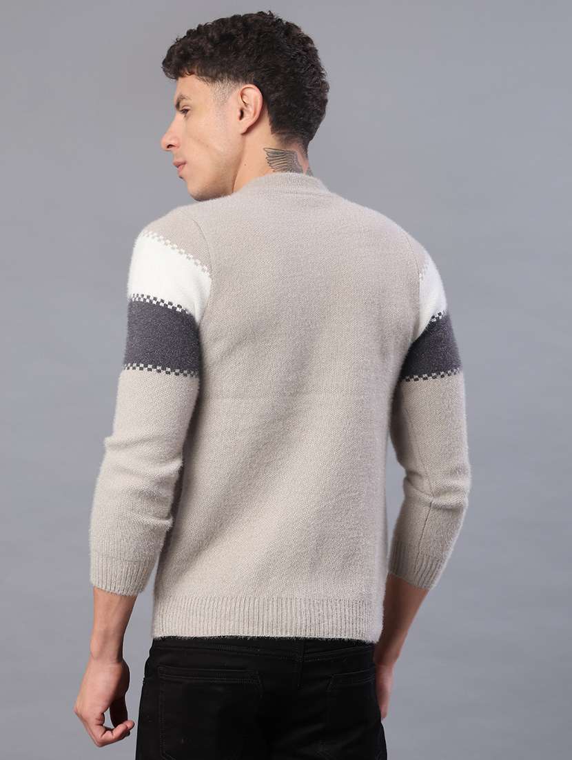 men color block long sleeve regular fit pullover - 21999258 -  Standard Image - 2