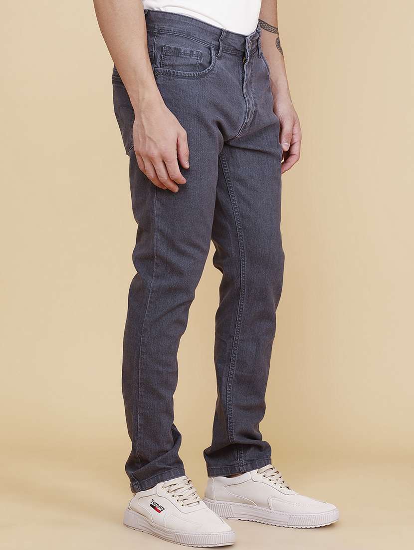 men solid mid rise slim fit jeans - 21999272 -  Standard Image - 2