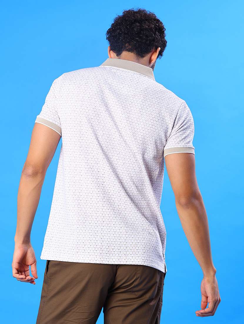 men printed short sleeve regular fit polo t-shirt - 21999275 -  Standard Image - 2
