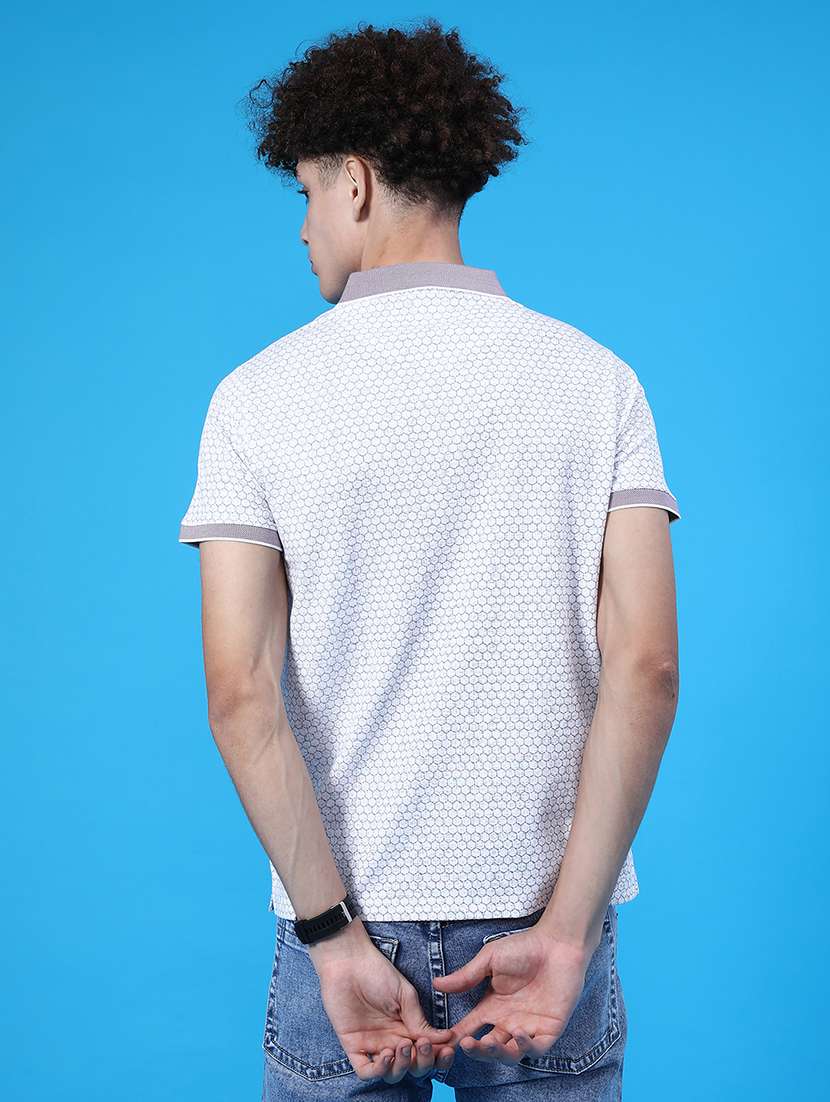 men printed short sleeve regular fit polo t-shirt - 21999277 -  Standard Image - 2