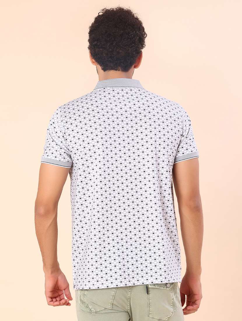 men printed short sleeve regular fit polo t-shirt - 21999278 -  Standard Image - 2