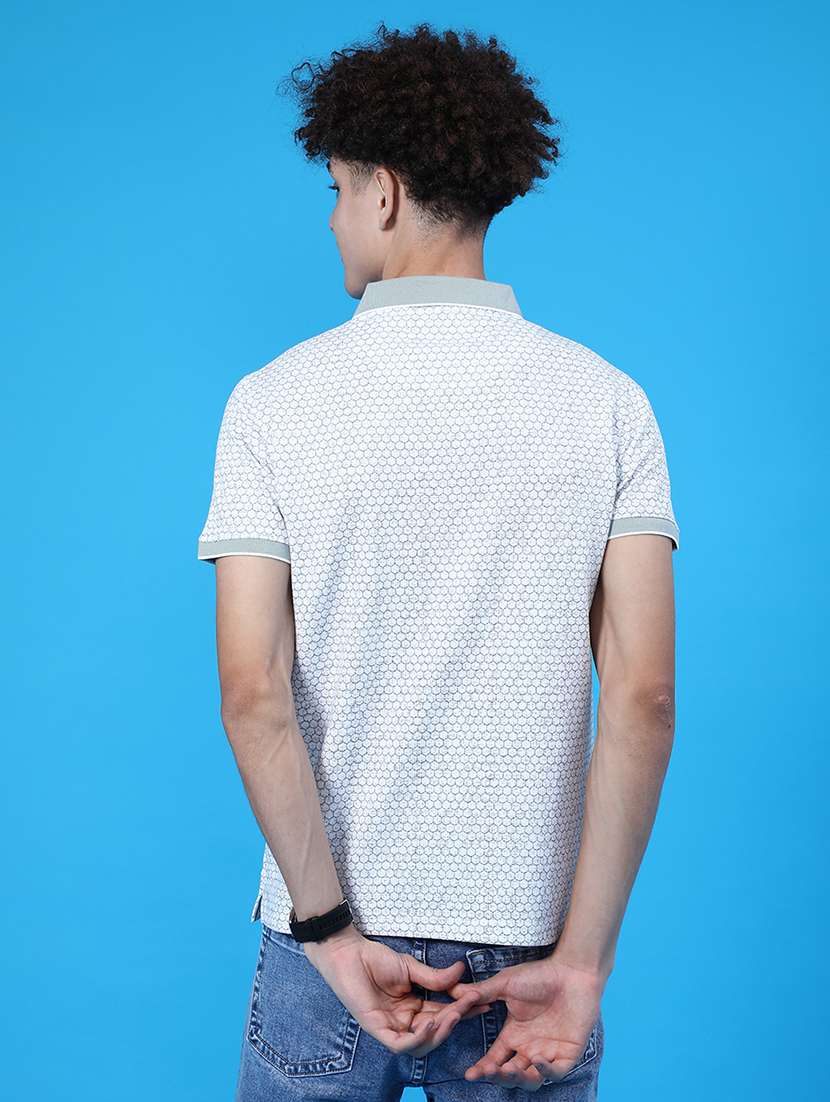 men printed short sleeve regular fit polo t-shirt - 21999279 -  Standard Image - 2