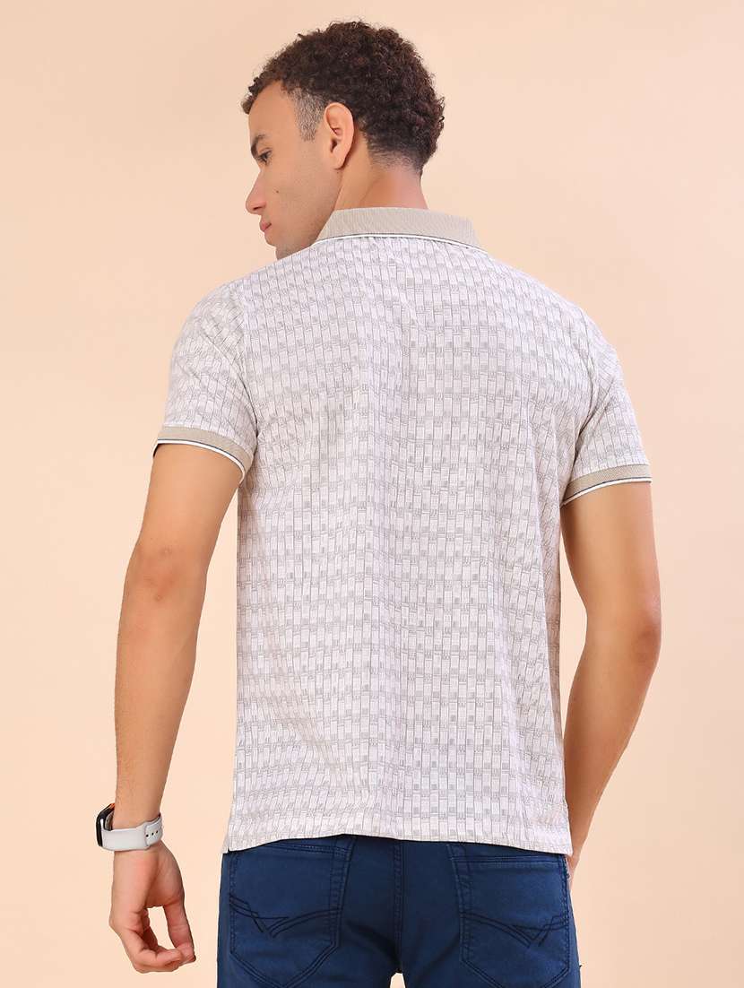 men printed short sleeve regular fit polo t-shirt - 21999281 -  Standard Image - 2