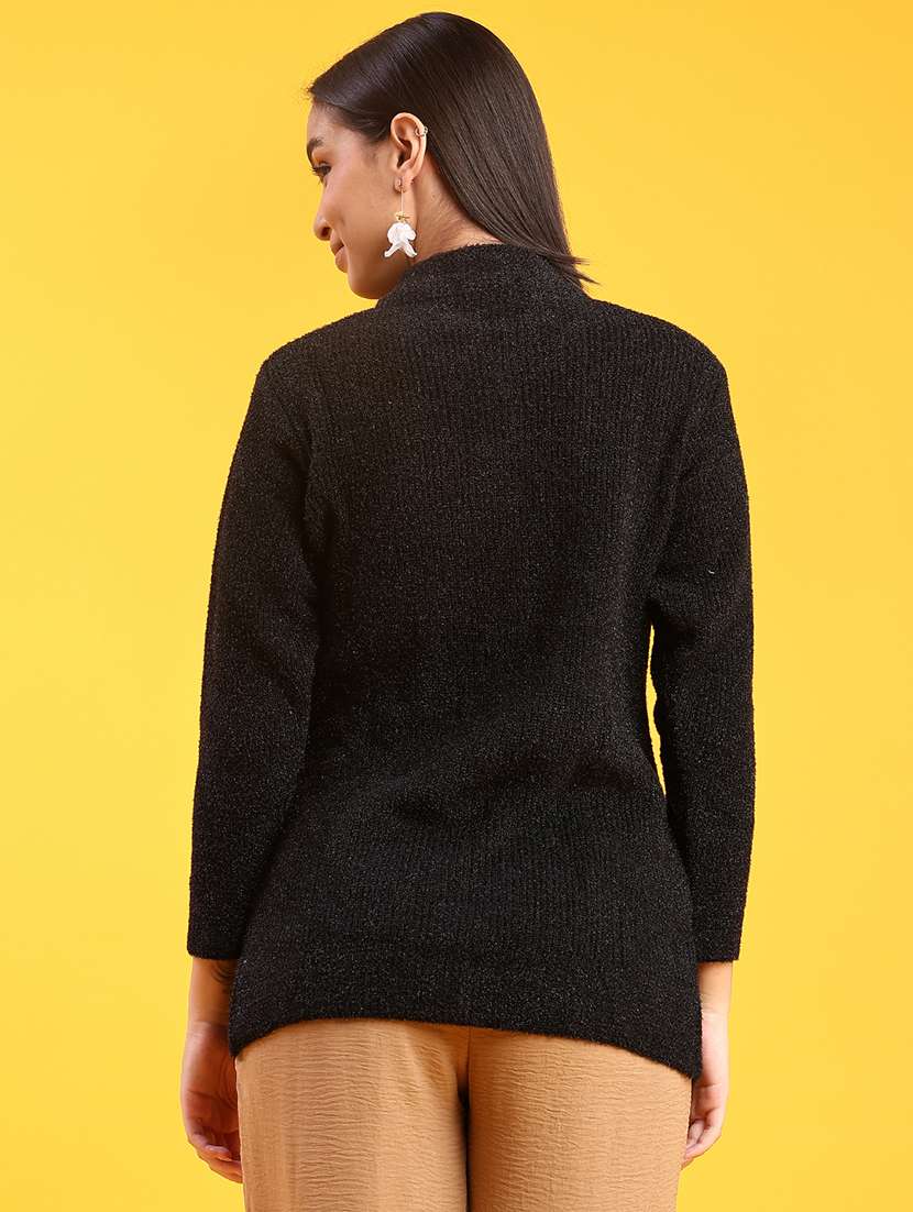 women solid long sleeve cardigan - 21999326 -  Standard Image - 2