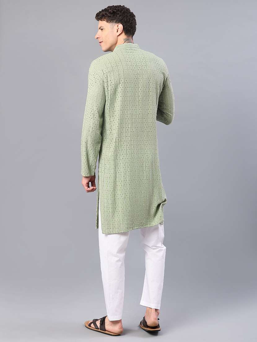 men long sleeve kurta and pyjama set - 21999361 -  Standard Image - 2