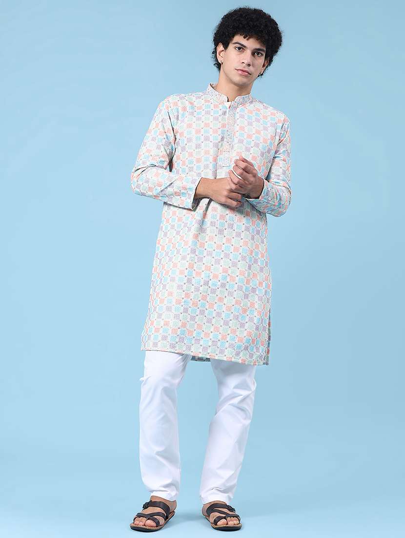 muti polyester kurta pyjama ethnic wear - 21999363 -  Standard Image - 2