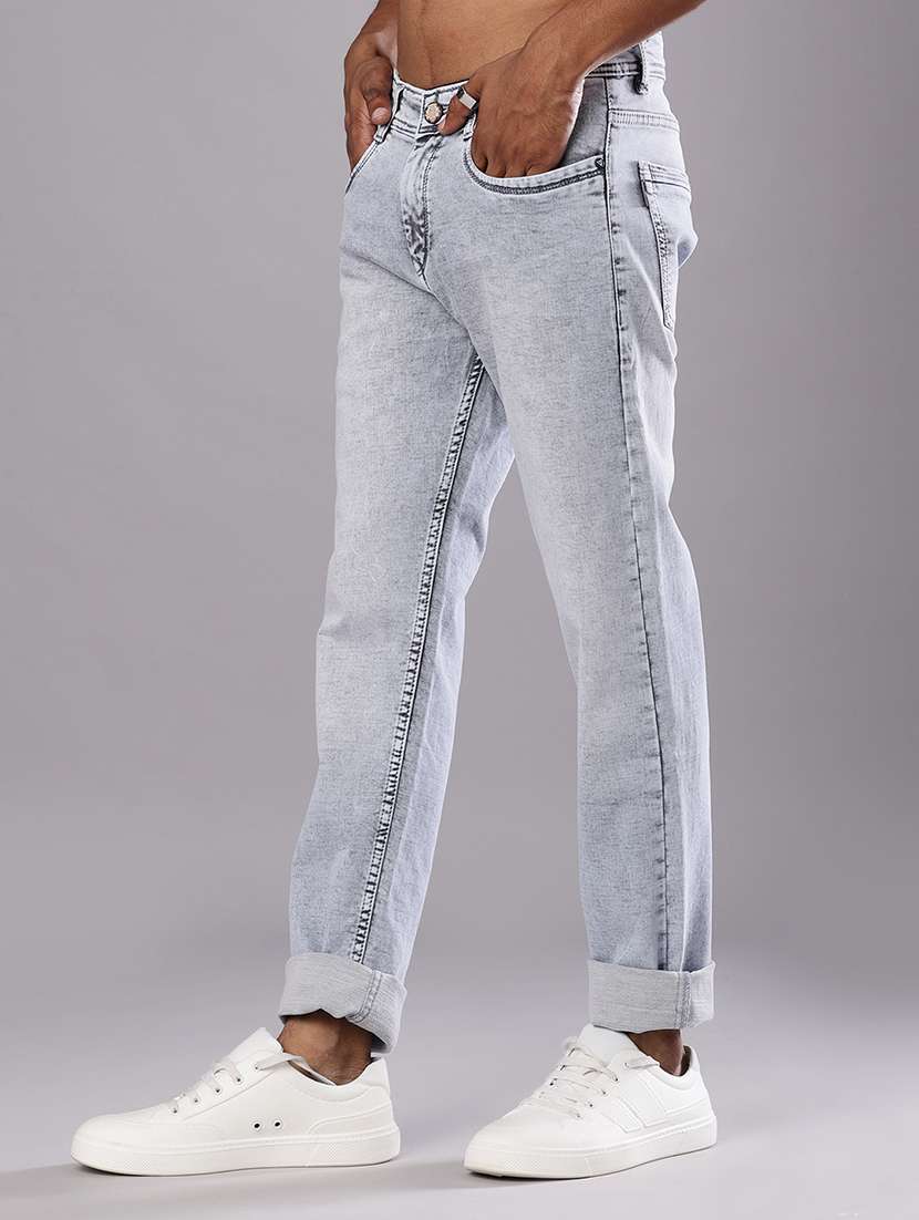 men washed mid rise full length jeans - 21999493 -  Standard Image - 2