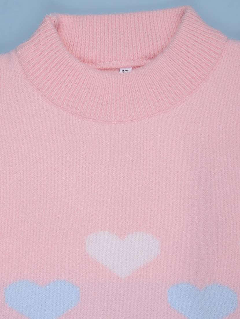 girls self design long sleeve pullover sweater - 21999575 -  Standard Image - 2