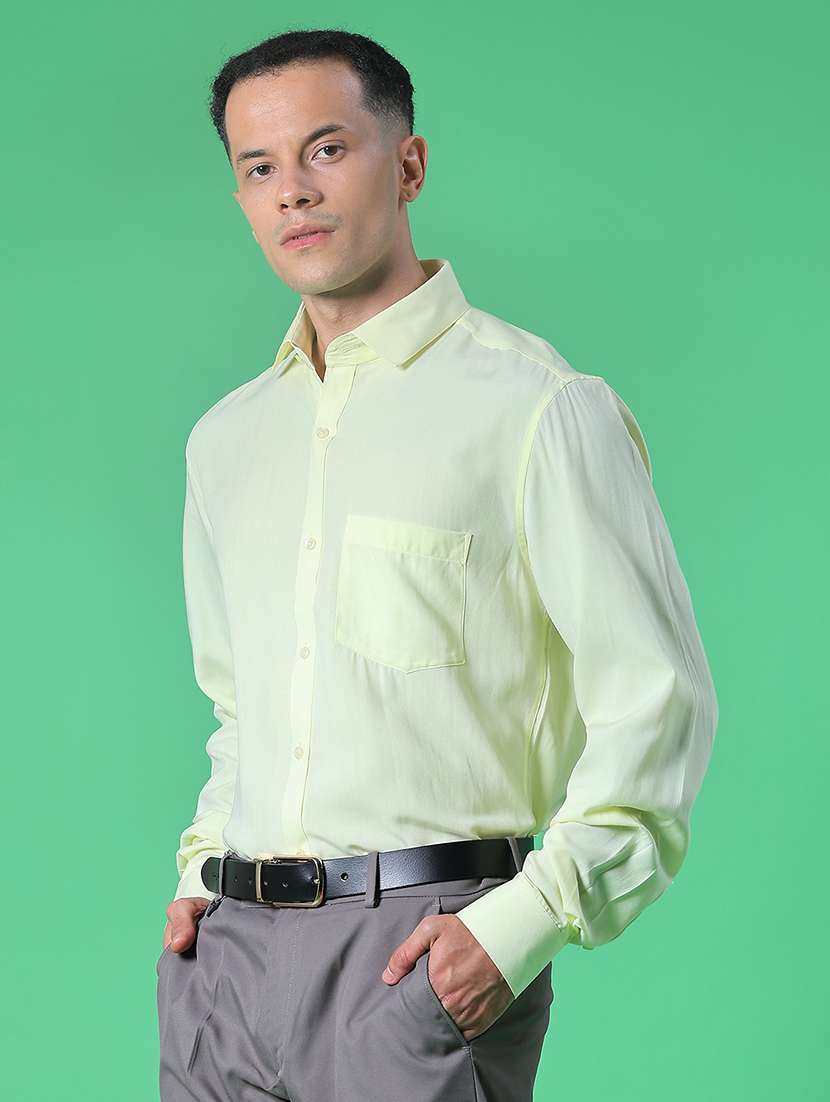 men solid long sleeve regular fit formal shirt - 21999580 -  Standard Image - 2
