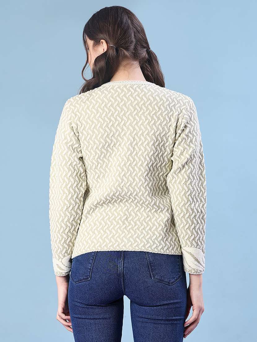 women self design long sleeve cardigan - 21999593 -  Standard Image - 2