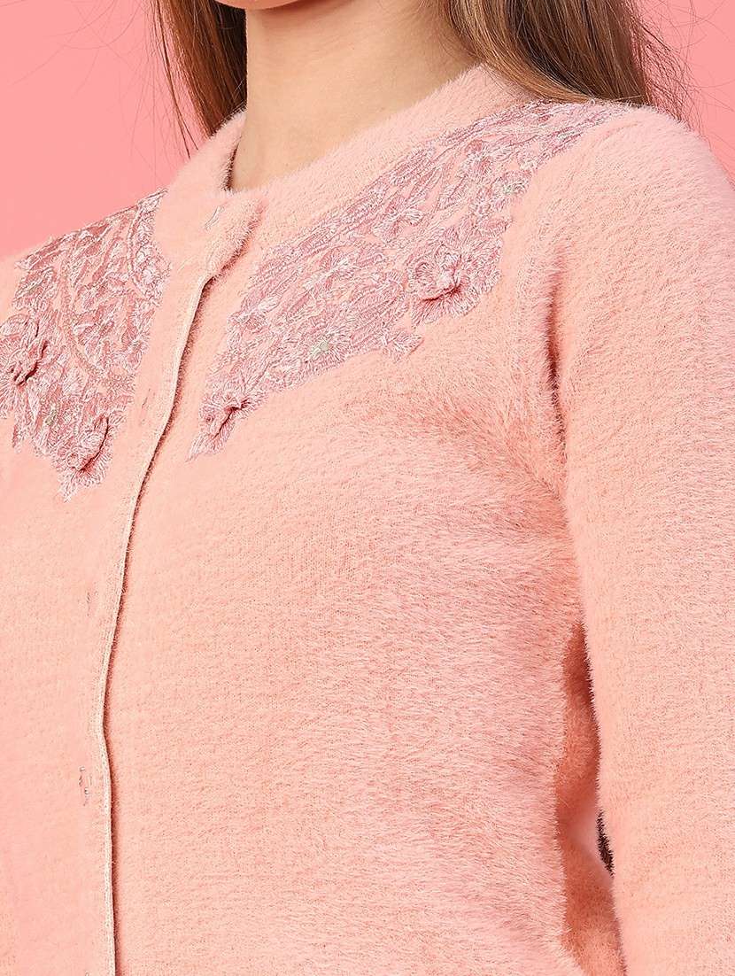 women solid with work long sleeve cardigan - 21999596 -  Standard Image - 2