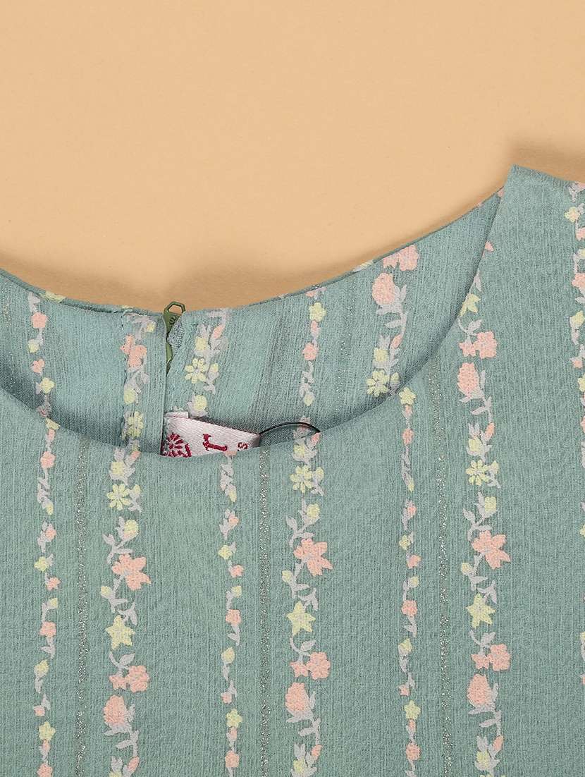 girls printred sleeveless fit & flare dress - 21999674 -  Standard Image - 2