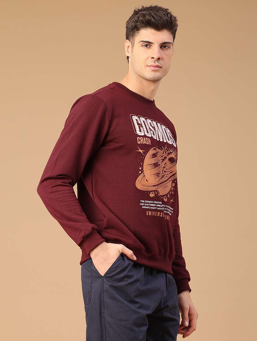 men printed long sleeve regular fit sweatshirt - 21999784 -  Standard Image - 2