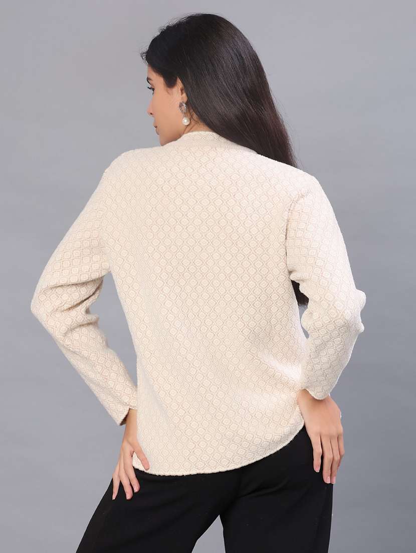 women self design long sleeve cardigan - 21999814 -  Standard Image - 2