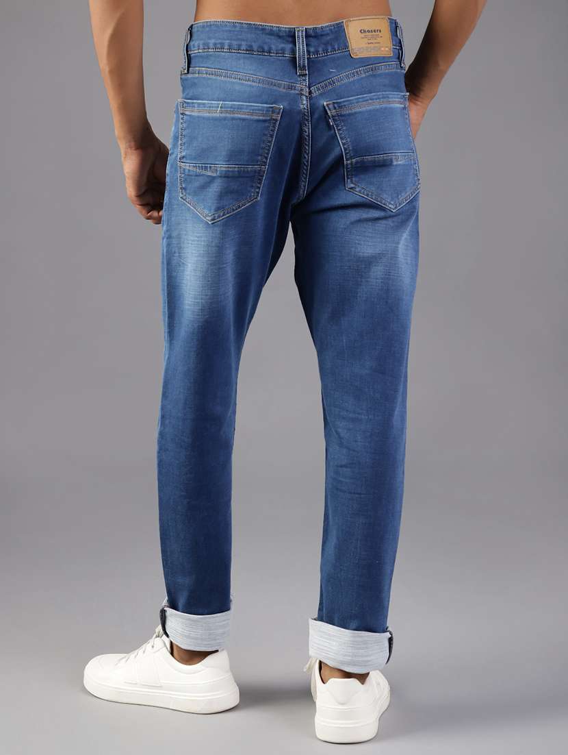 men solid mid rise slim fit jeans - 21999815 -  Standard Image - 2