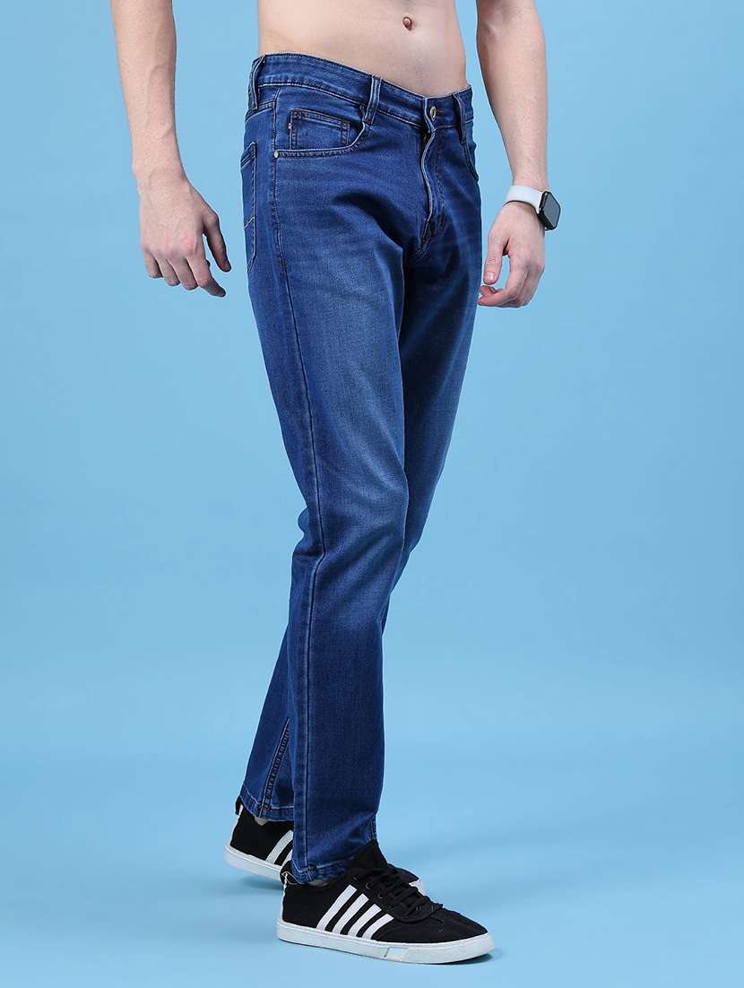 men solid mid rise slim fit jeans - 21999817 -  Standard Image - 2