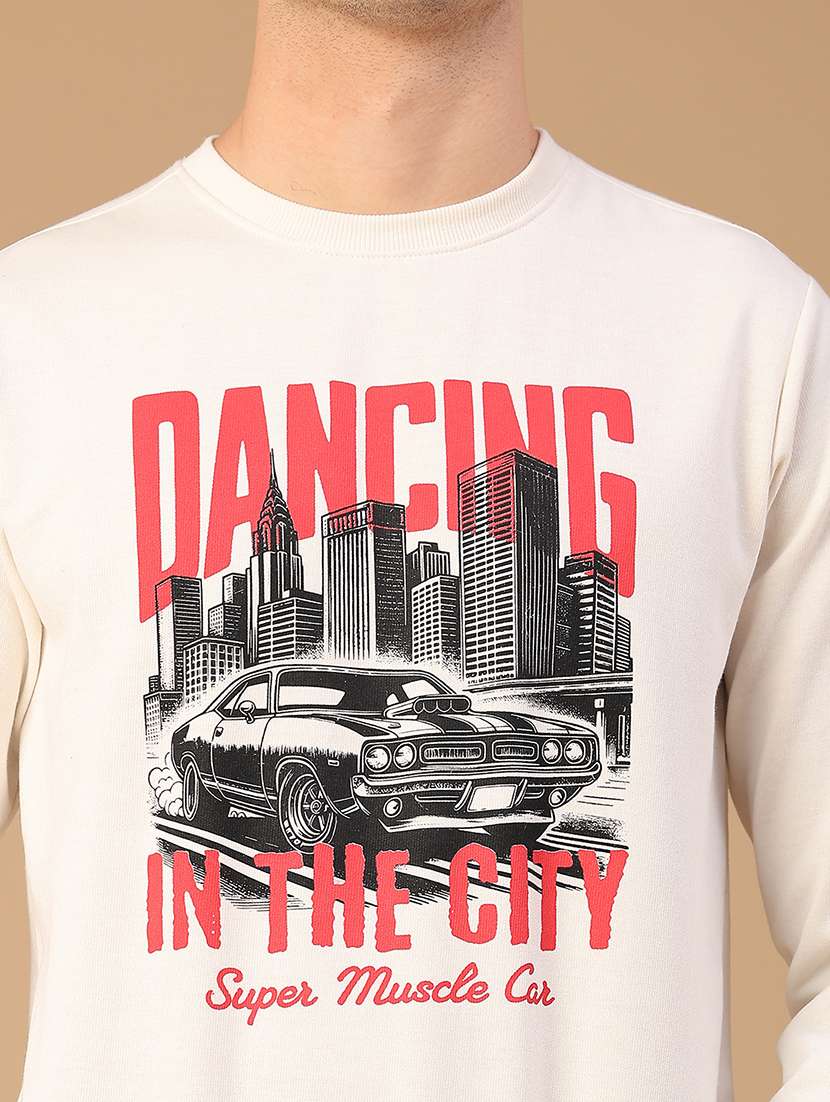 men printed long sleeve regular fit sweatshirt - 21999852 -  Standard Image - 2